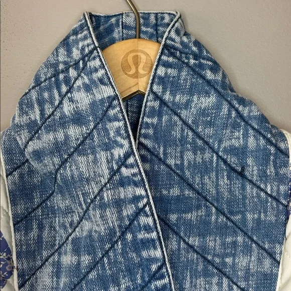 Blank NYC Making Memories Patchwork Quilted Jacket Denim Trim Oversized Small - Picture 3 of 14